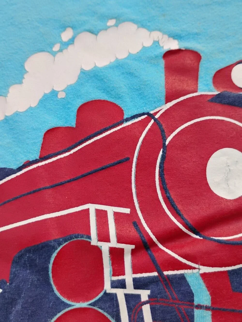 TRAIN ENGINE GRAPHIC TEE BOYS 5T THE CHILDREN'S PLACE T-SHIRT TOP BLUE RED SHIRT